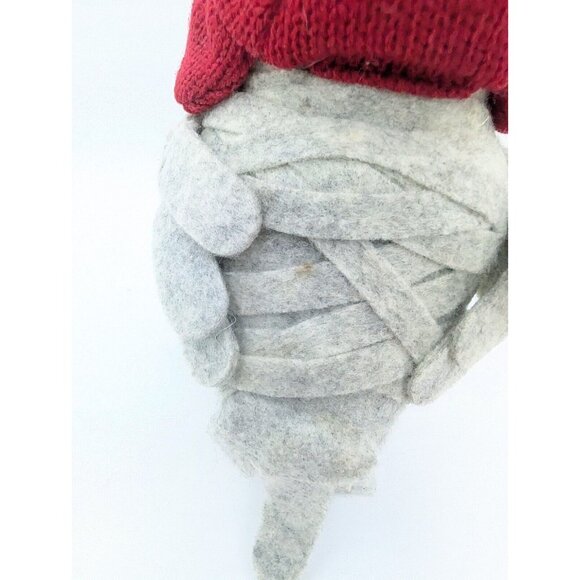 Target Gray Bird Red White Knit Earflap Beanie Hat Spritz Wondershop Holly  6.8" - Picture 6 of 8